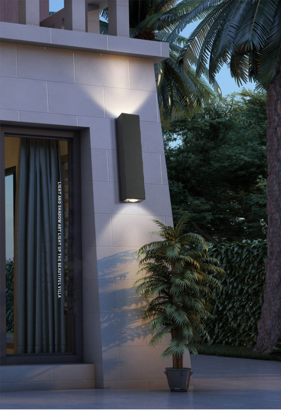 Modern Black/White Outdoor Waterproof Aluminum LED Wall Lamp For Garden