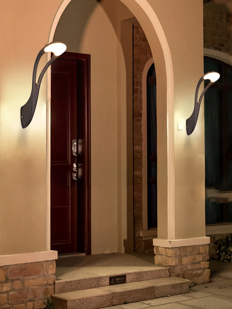 Creative Black Outdoor Waterproof LED Wall Lamp For Balcony, Courtyard, Porch
