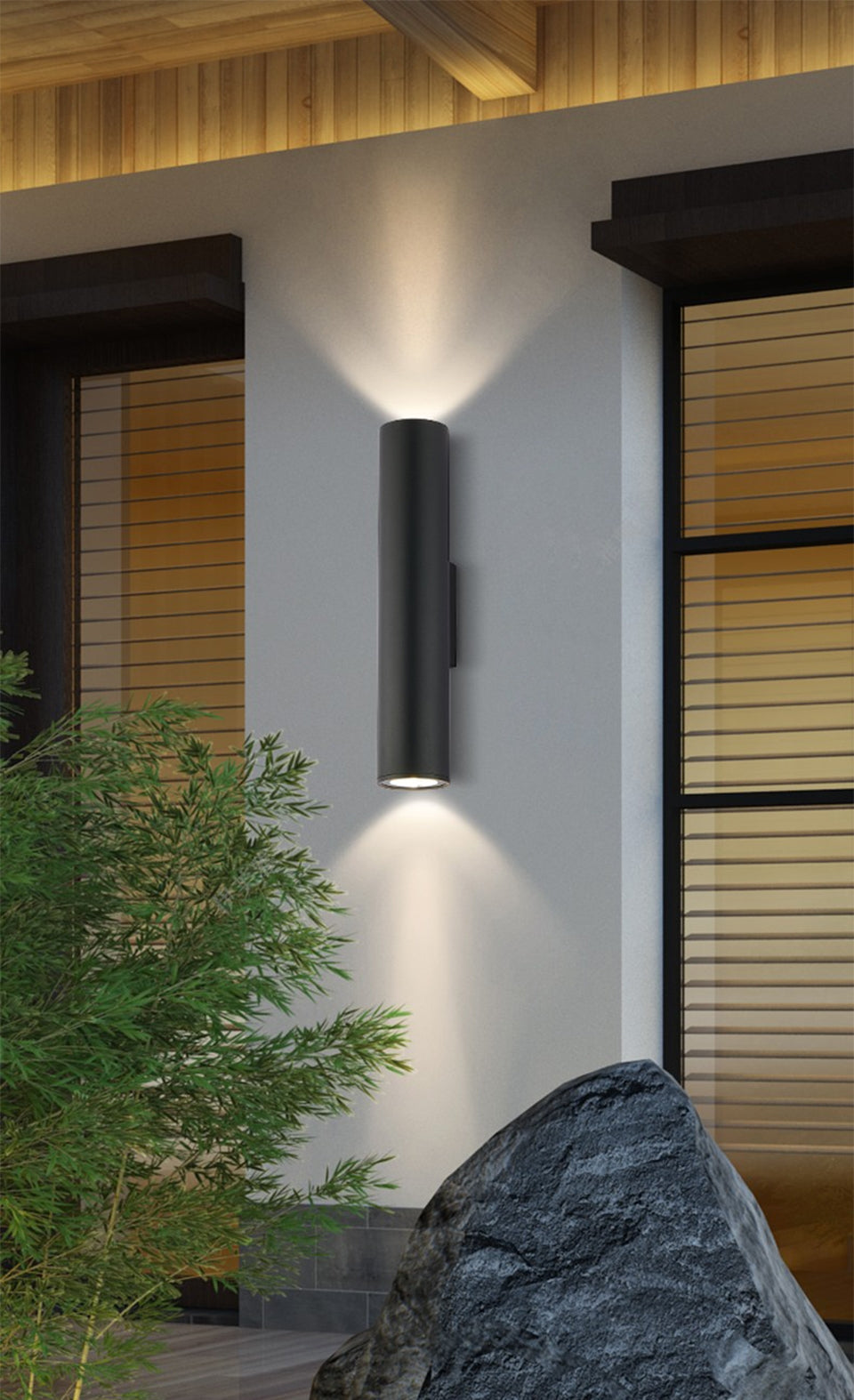 Black Waterproof Outdoor Aluminum LED Wall lamp For Garden, Porch