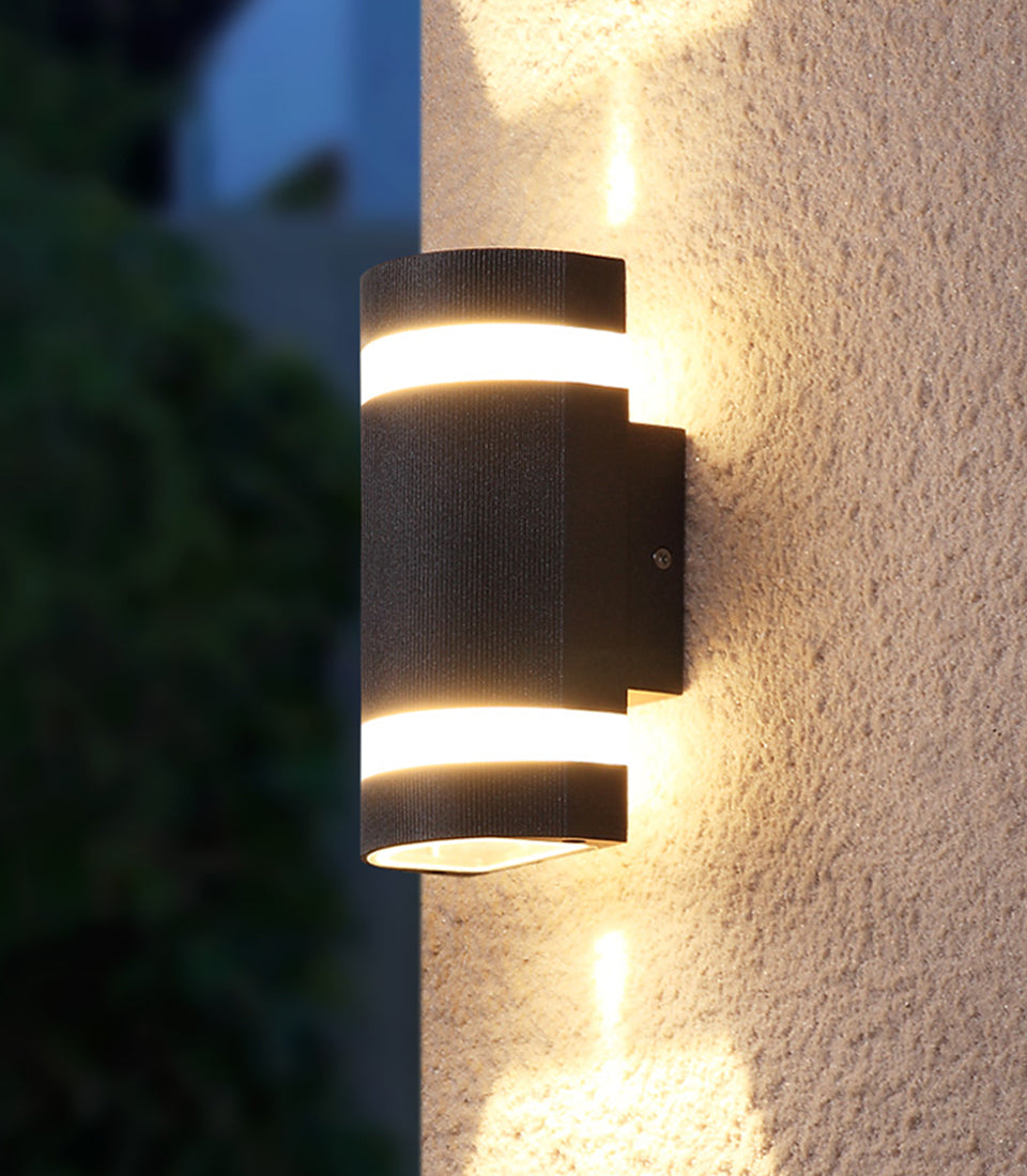 Modern Matte Black Outdoor Waterproof Aluminum LED Wall Light For Porch