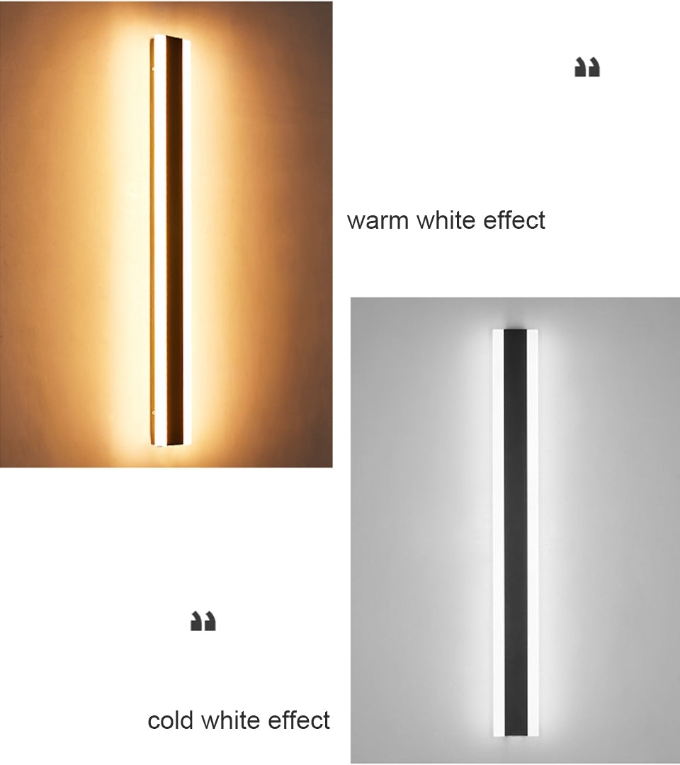 Black/White/Gold Outdoor Waterproof LED Wall Lamp With App Control Model