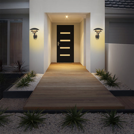 Modern Black Outdoor Waterproof LED Lighting Fixture for Garden, Villa