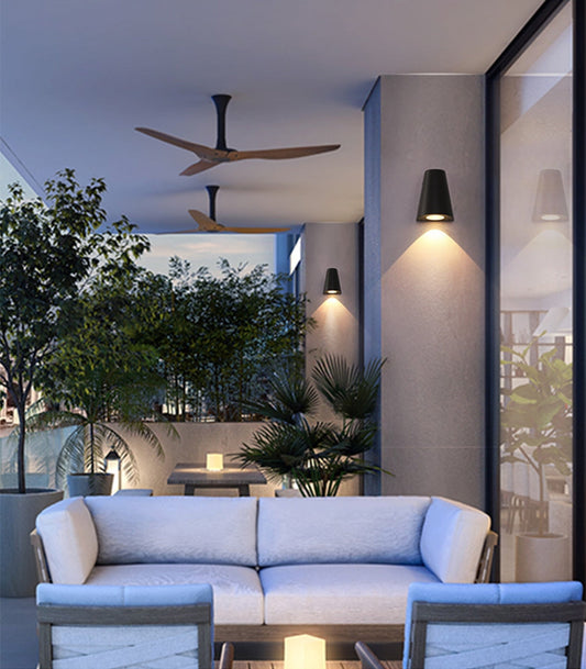 Black/Gray Outdoor Aluminum Waterproof LED Wall Lamps For Garden, porch