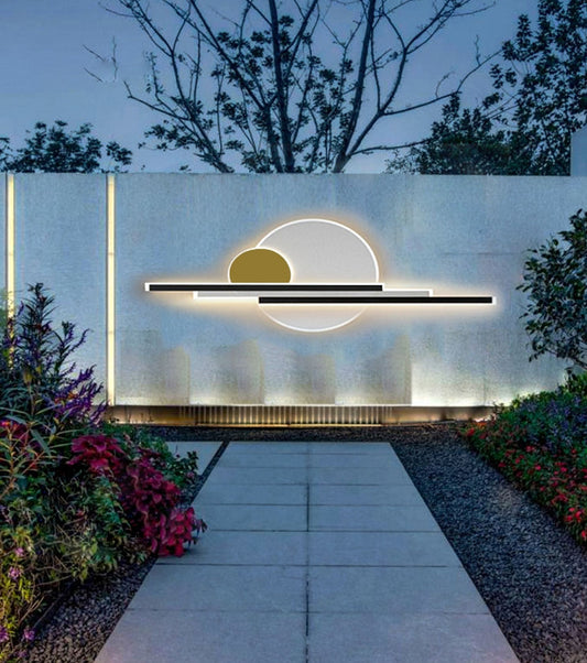 Black/Gold Modern Outdoor Waterproof Aluminum LED Wall lamp For Garden porch