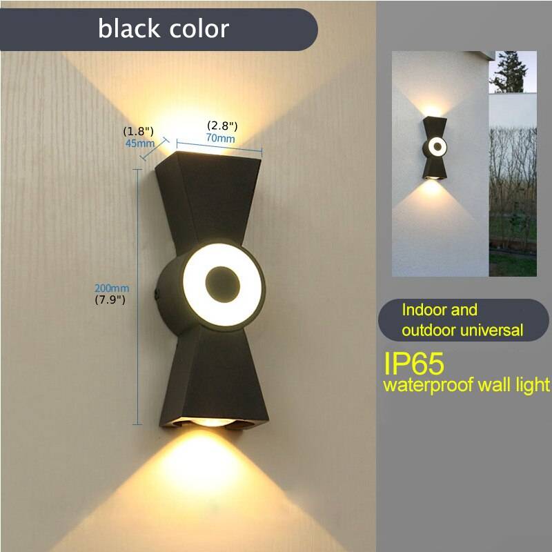 White/Black Outdoor Waterproof Aluminum LED Wall Lighting For Garden, Porch