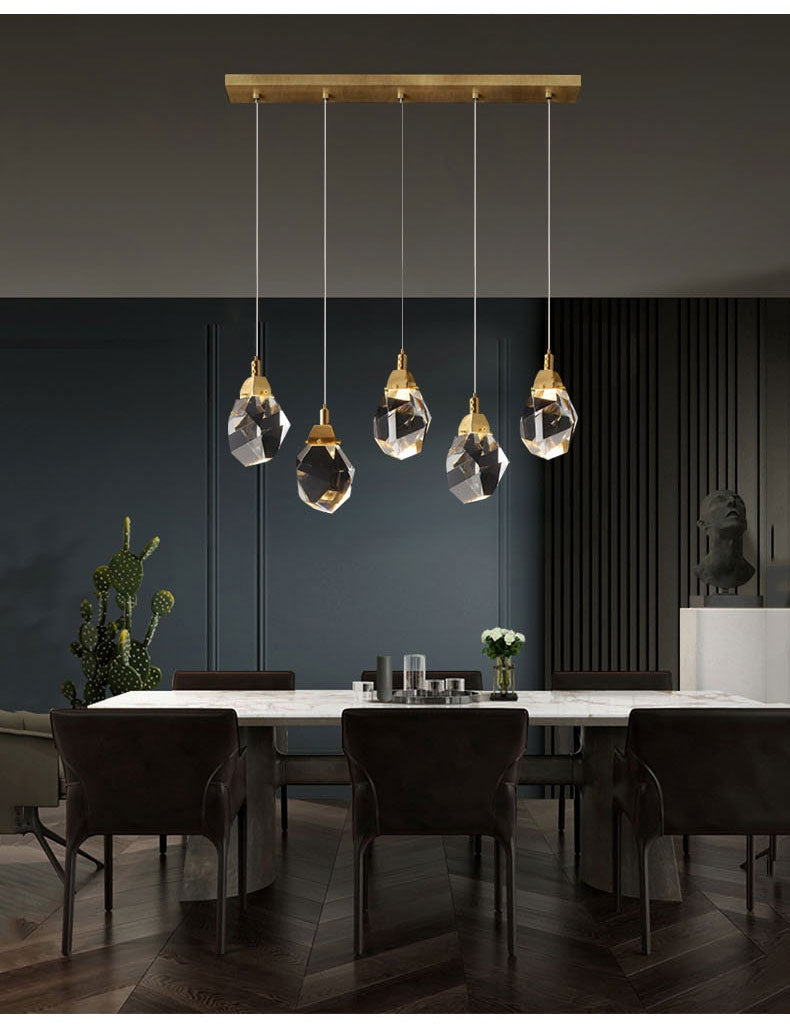Luxury diamond crystal chandelier for staircase, living space , stairwell