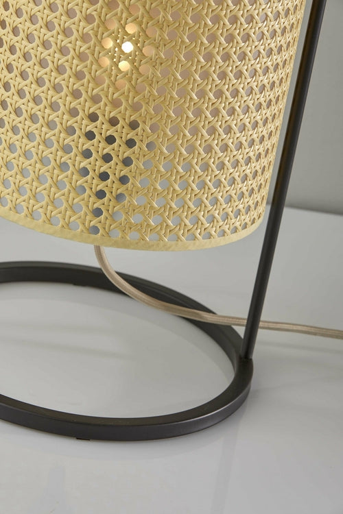 Fashionable Cane Shade Table Lantern Lamp - Novus Decor Lighting