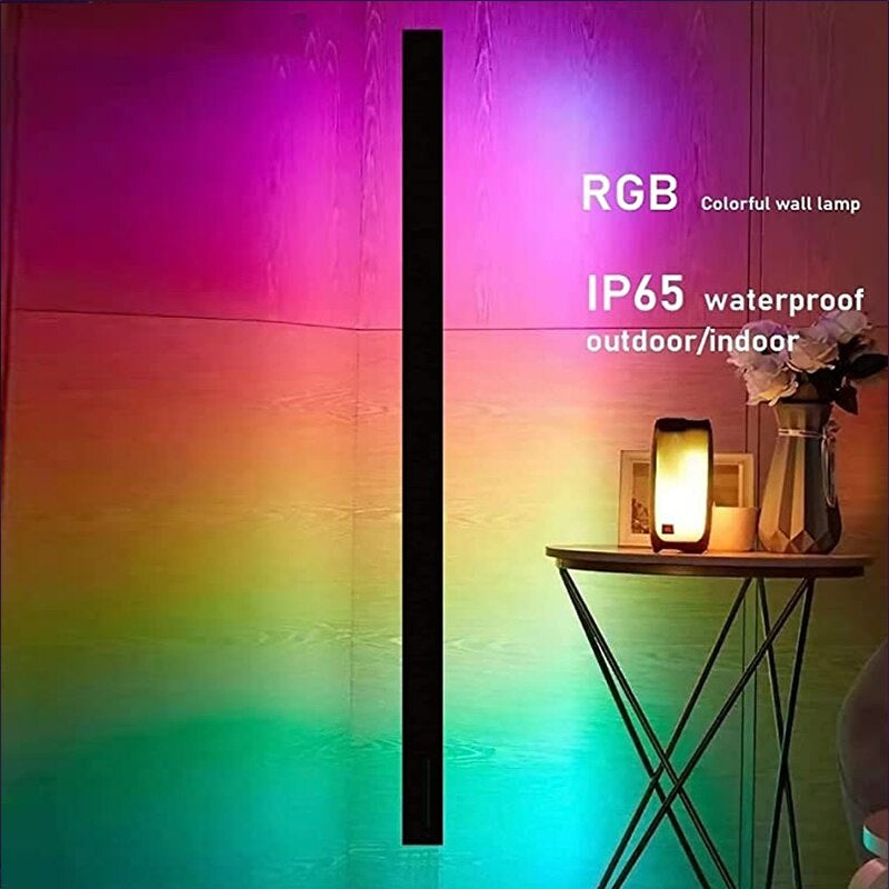 Outdoor/Indoor Waterproof RGB 7 Colors LED Wall Sconce With Intelligent Remote