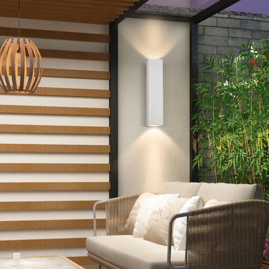Modern Black/White Outdoor Waterproof Aluminum LED Wall Lamp For Garden