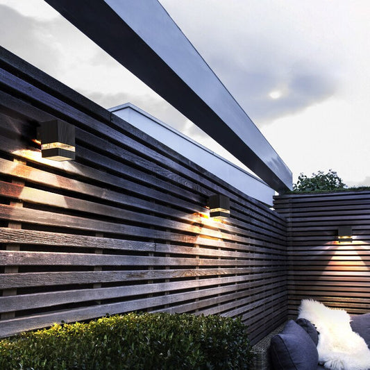 Modern Black Outdoor Aluminum Waterproof LED Wall Mounted Lamp For Villa