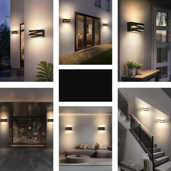 Black/White Outdoor/Indoor Alumunim LED Wall Light For Garden, Villa, Porch