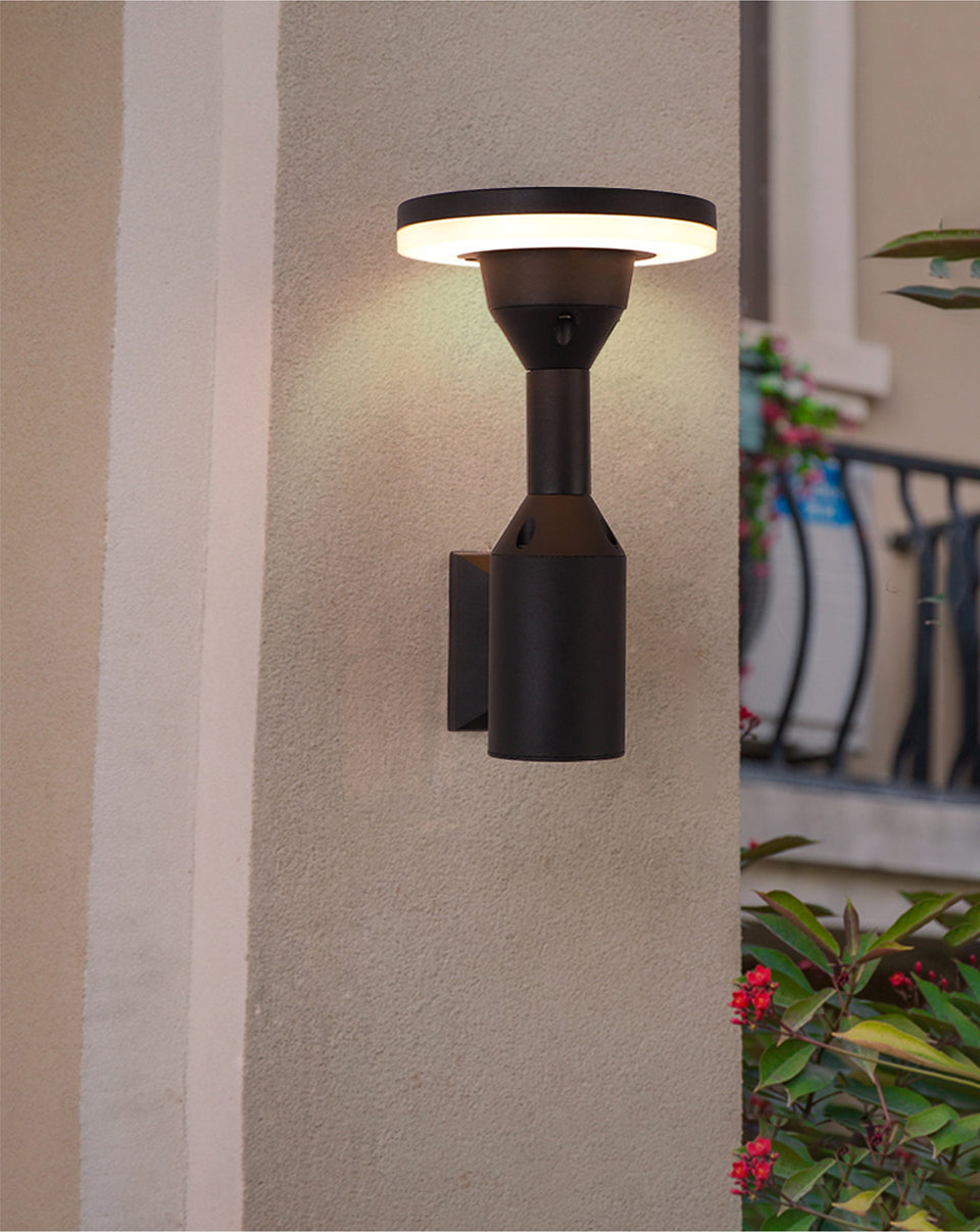 Creative Black Outdoor Waterproof LED Wall Lamp For Balcony, Courtyard, Porch