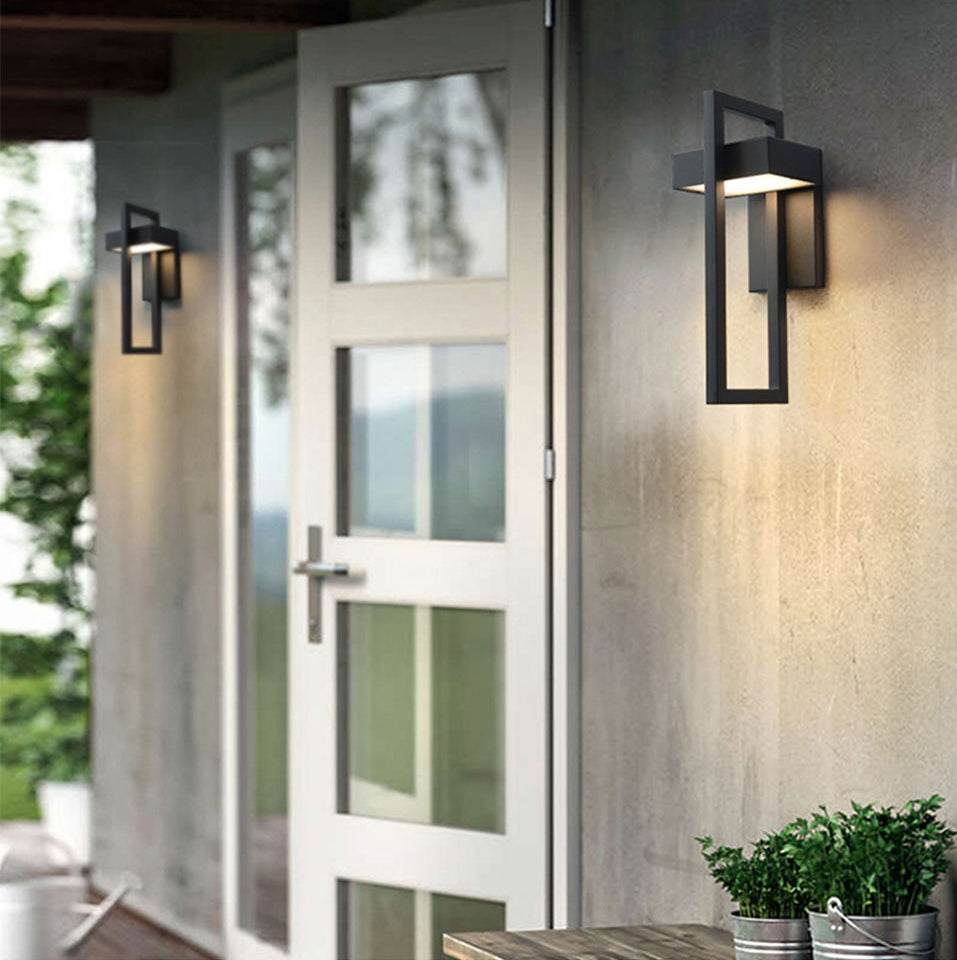 Black Retro Vintage Outdoor Waterproof LED Wall Lighting for Garden Porch