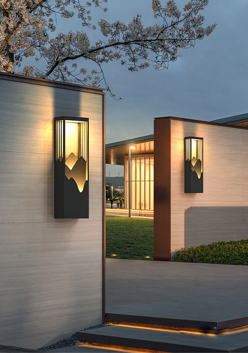 Black Solar Outdoor Original Design Waterproof Wall Light For Garden, Courtyard