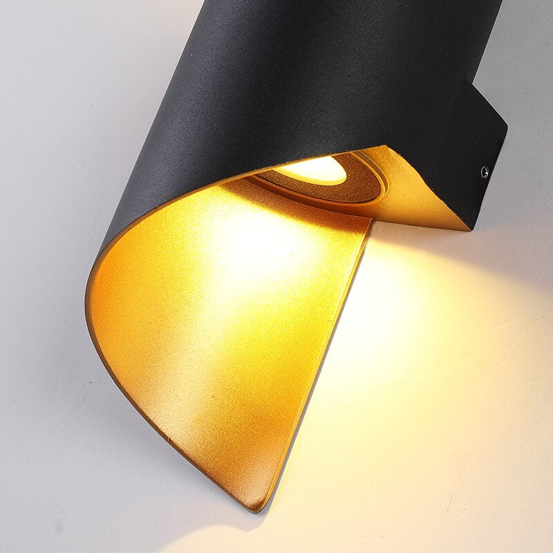 Creative White/Black Outdoor Aluminum Waterproof Wall Lamp For Courtyard