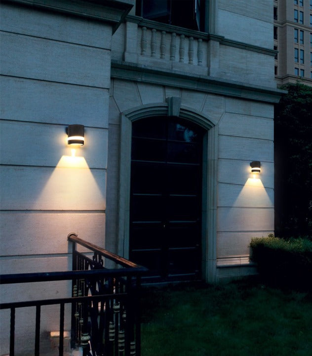 Modern Matte Black Outdoor Waterproof Aluminum LED Wall Light For Porch