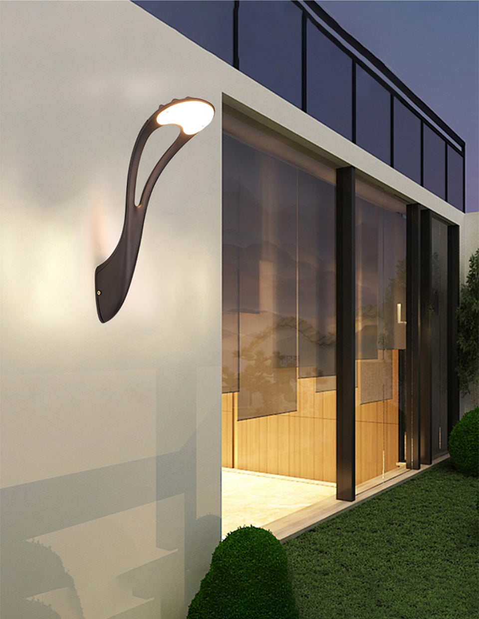 Creative Black Outdoor Waterproof LED Wall Lamp For Balcony, Courtyard, Porch