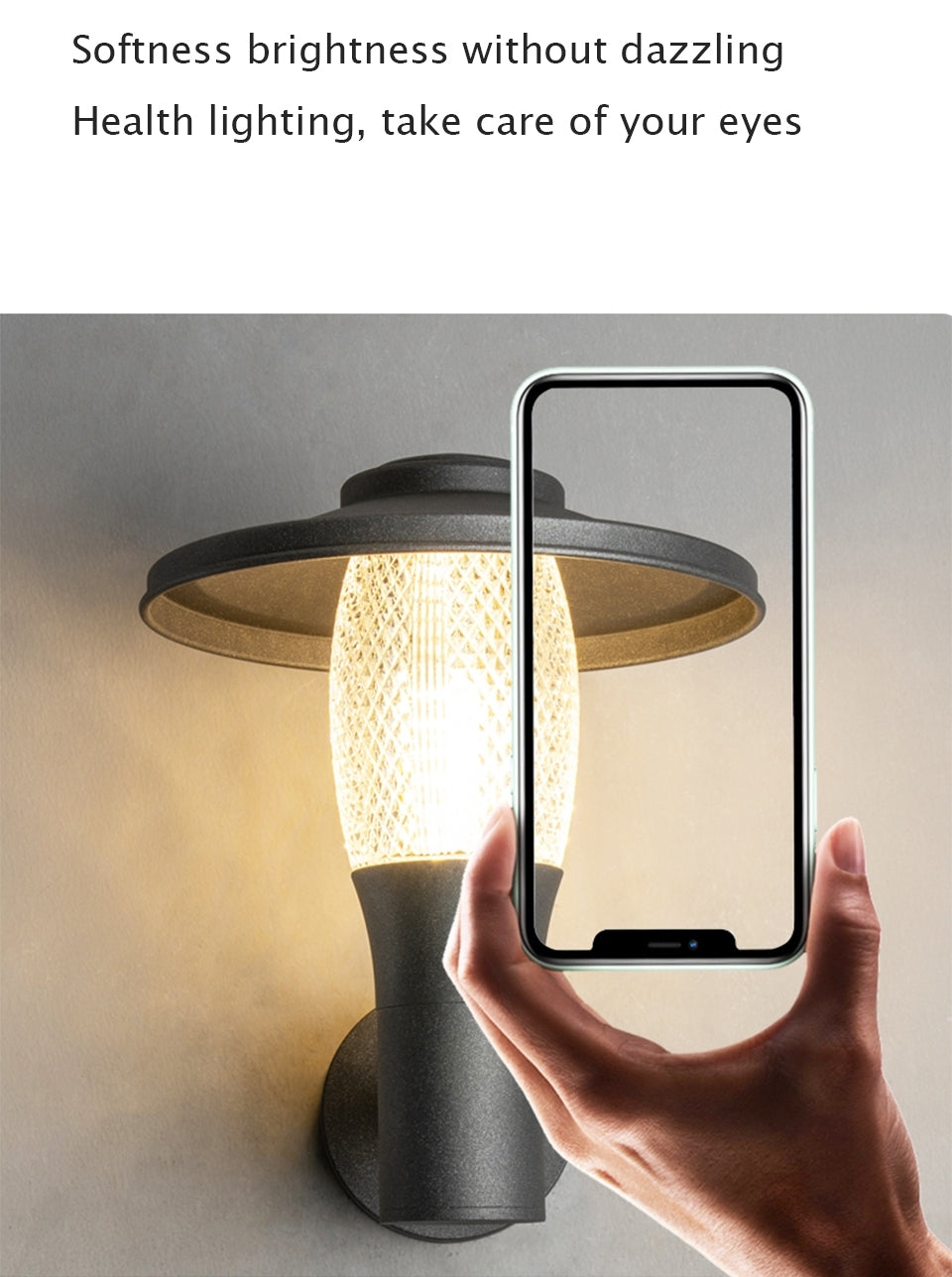 Modern Black Outdoor Aluminum LED Waterproof Wall lamp for Villa, Garden