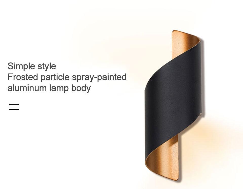 Creative White/Black Outdoor Aluminum Waterproof Wall Lamp For Courtyard