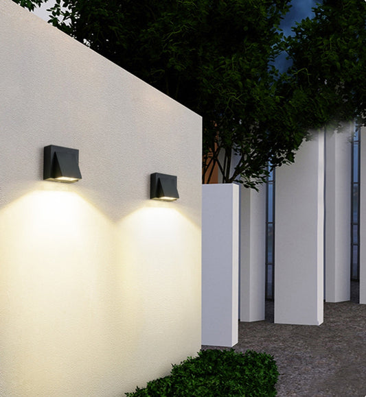 Modern Black Outdoor Aluminum Waterproof LED Wall Lightings For Garden, porch