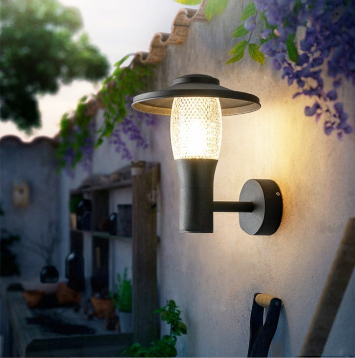 Modern Black Outdoor Aluminum LED Waterproof Wall lamp for Villa, Garden