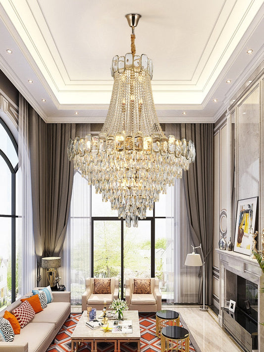 Large Luxury Staircase Crystal Chandelier For Living Room, Lobby, Hall , stairwell
