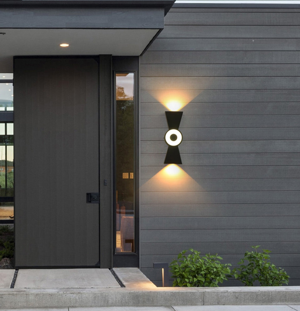White/Black Outdoor Waterproof Aluminum LED Wall Lighting For Garden, Porch