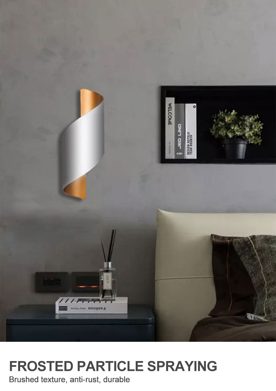 Creative White/Black Outdoor Aluminum Waterproof Wall Lamp For Courtyard