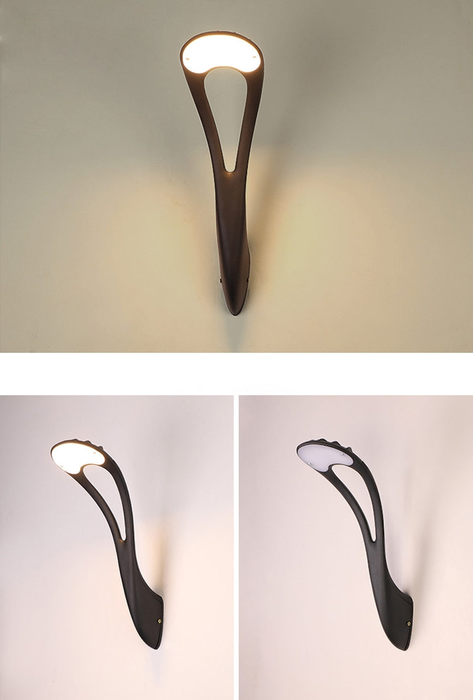 Creative Black Outdoor Waterproof LED Wall Lamp For Balcony, Courtyard, Porch