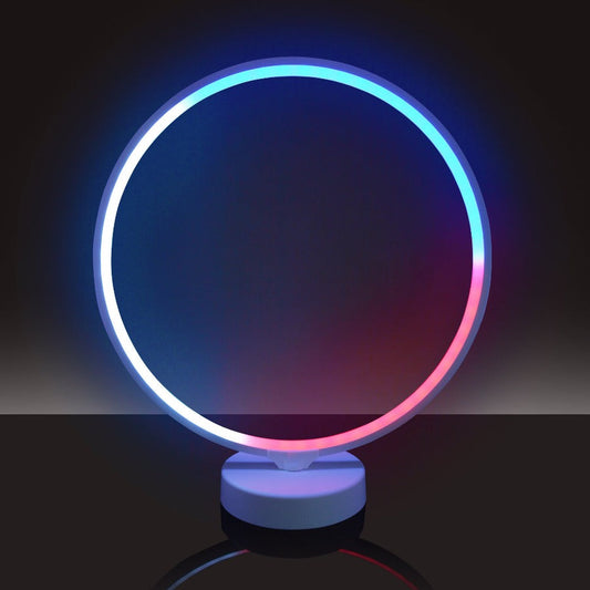 Circular LED Lamp, Minimalist RGB Desk Lamp - Novus Decor Lighting