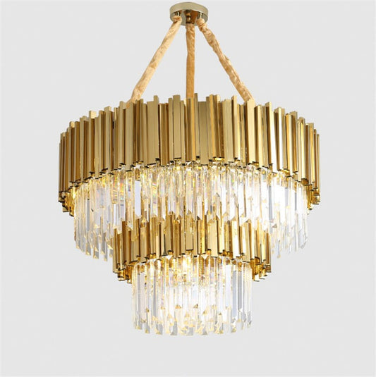 Luxury modern crystal chandelier for staircase, living room, dining room, stairwell