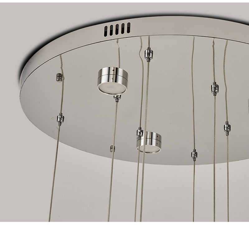 Crystal wave light fixture for staircase, hall, dining room , stairwell