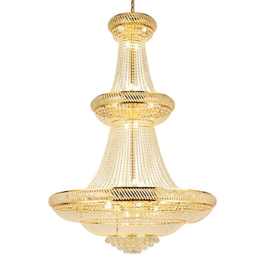 Gold crystal chandelier for staircase, living room, lobby , stairwell