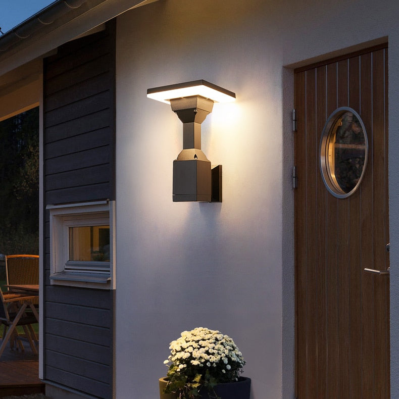 Creative Black Outdoor Waterproof LED Wall Lamp For Balcony, Courtyard, Porch