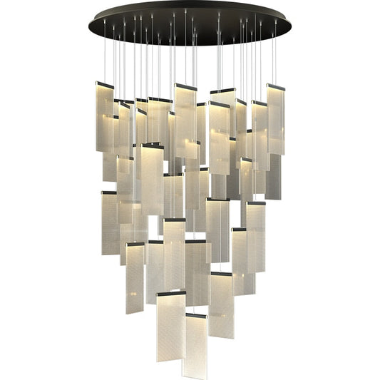 Luxury modern LED chandelier for staircase, lobby, living room, stairwell