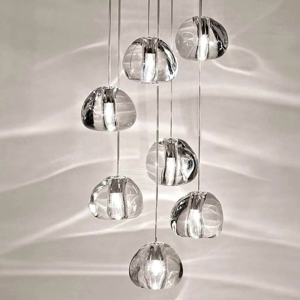 Hanging modern crystal lamp for staircase, living room , stairwell