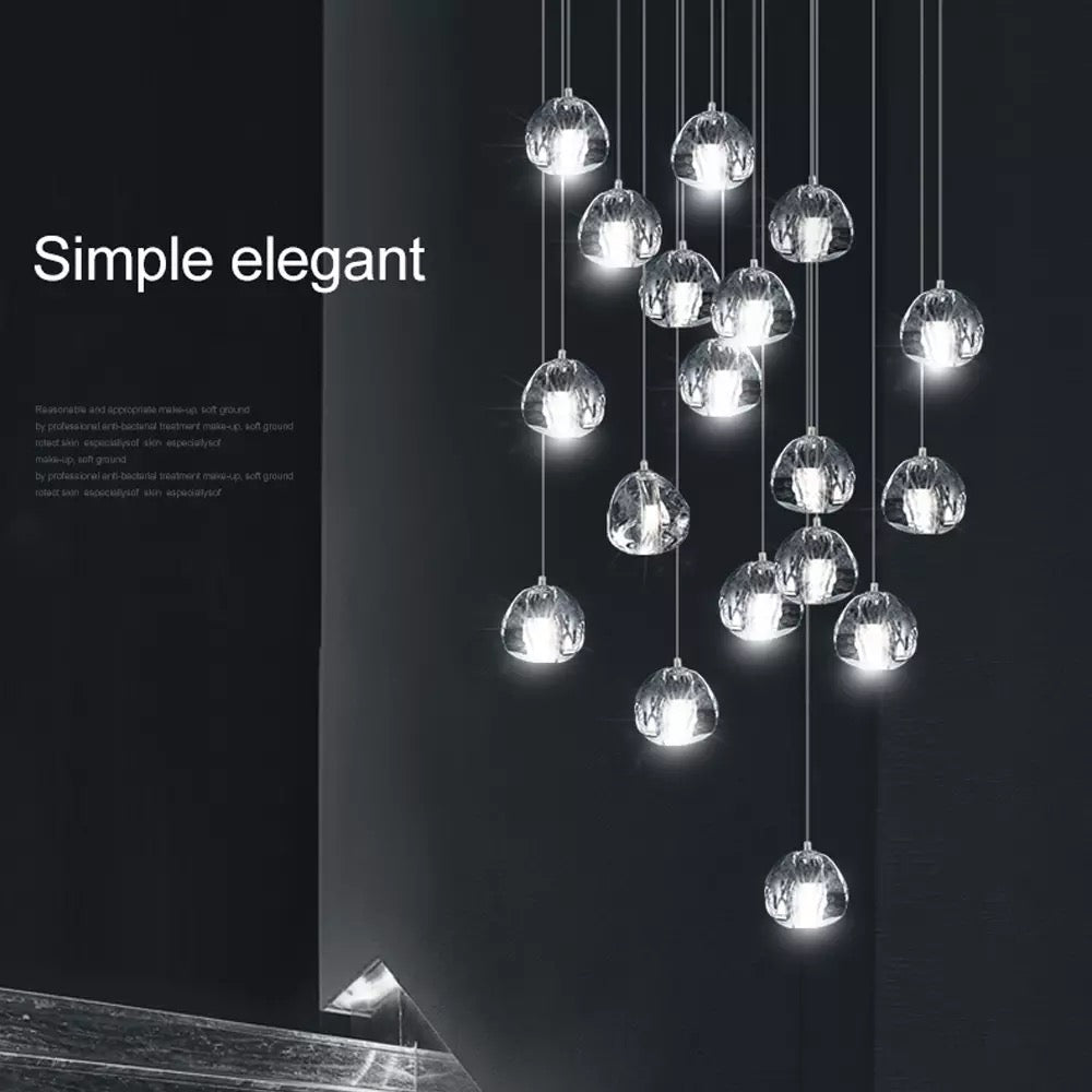 Hanging modern crystal lamp for staircase, living room , stairwell