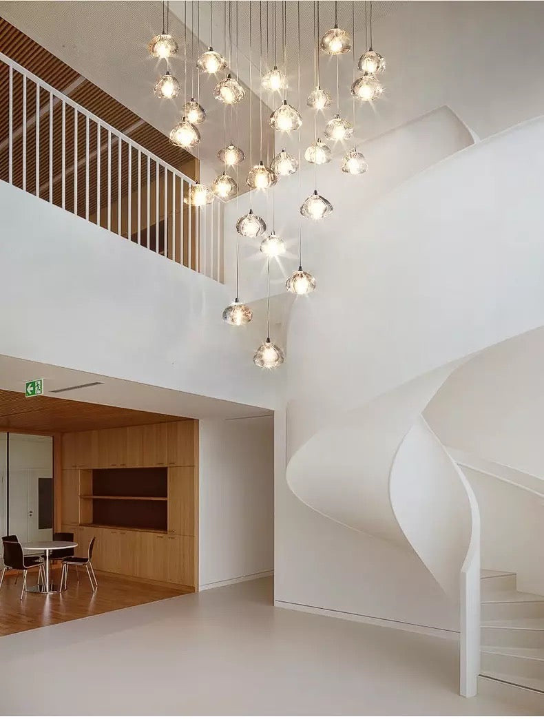Hanging modern crystal lamp for staircase, living room , stairwell