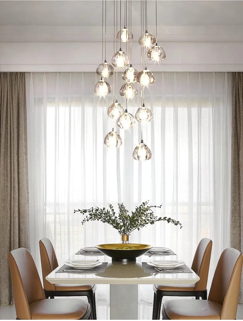 Hanging modern crystal lamp for staircase, living room , stairwell