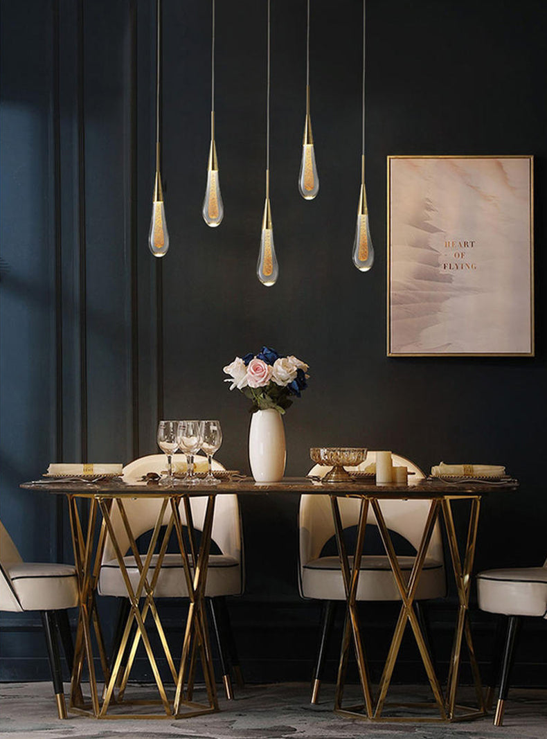 Long hanging crystal lamp for luxury living room, staircase, dining room, stairwell