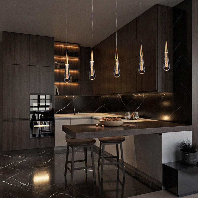 Long hanging crystal lamp for luxury living room, staircase, dining room, stairwell