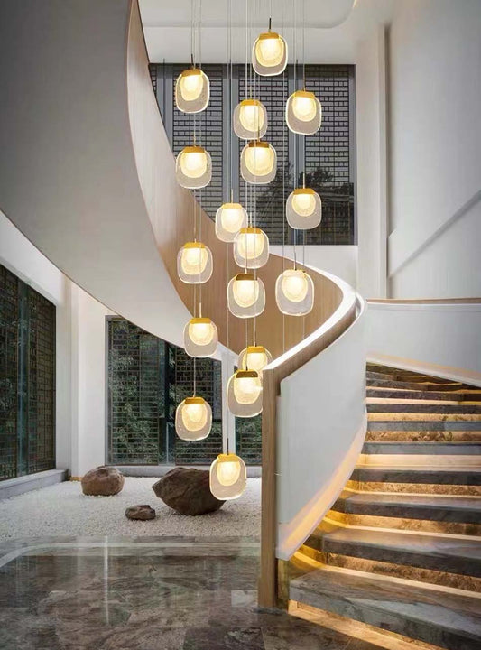 Creative LED chandelier for staircase, lobby, bedroom, stairwell