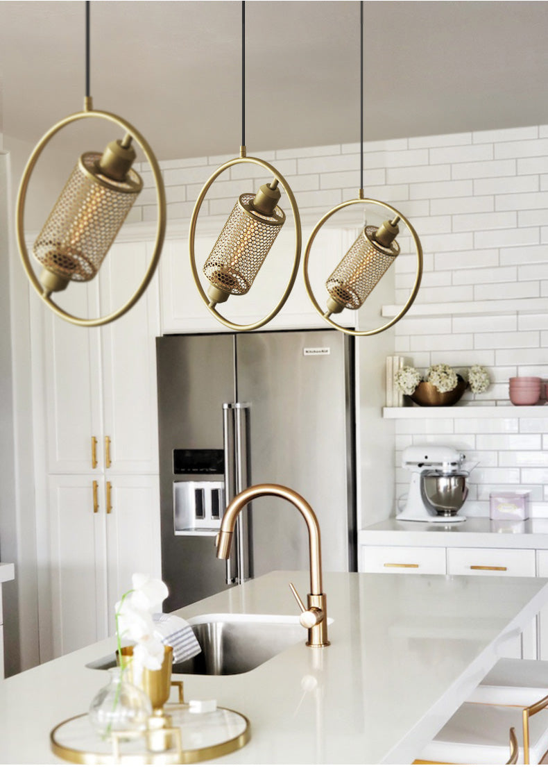 Chiswick Hoop Minimalist Brass Fitting Pendant Light