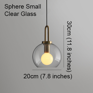 Yayoi Glass Globe Brass Fitting Pendant Light