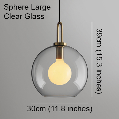 Yayoi Glass Globe Brass Fitting Pendant Light