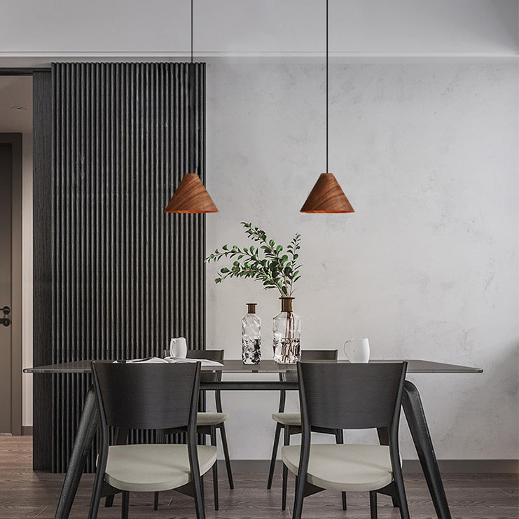 Grin Cone Wooden Pendant Lighting