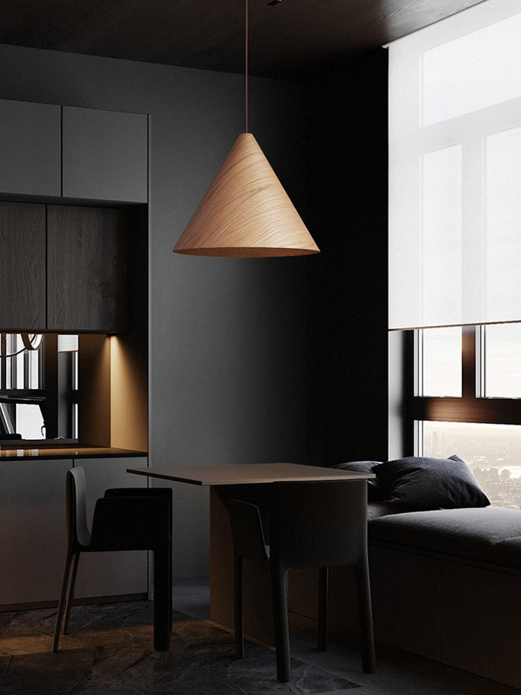 Grin Cone Wooden Pendant Lighting