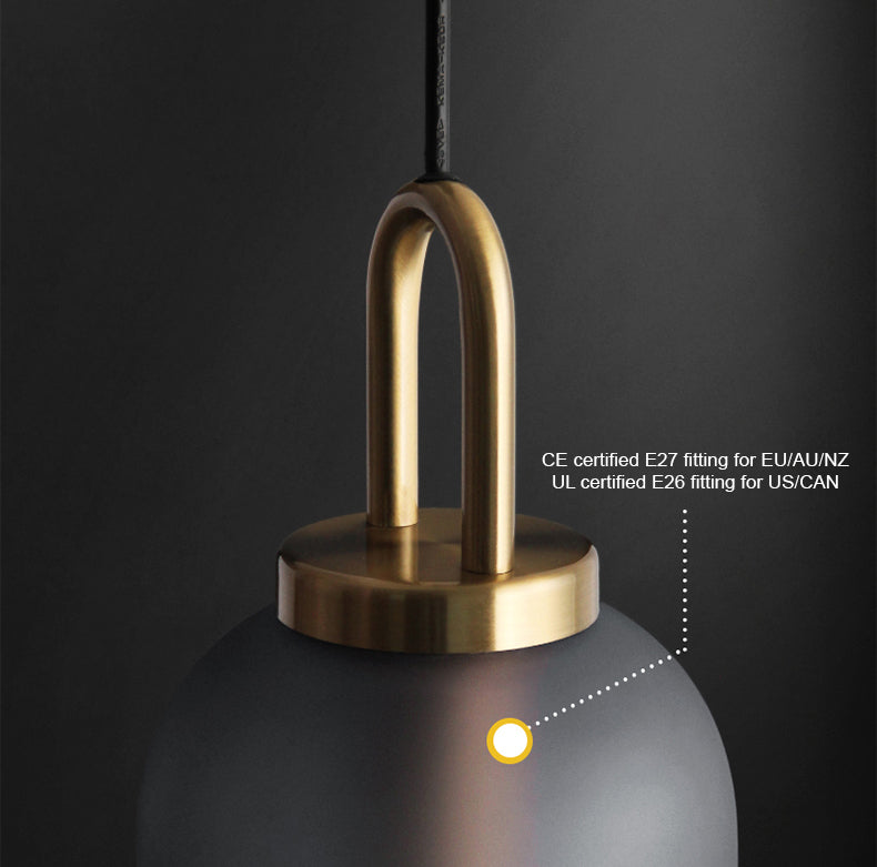 Yayoi Glass Globe Brass Fitting Pendant Light
