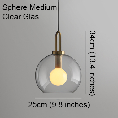 Yayoi Glass Globe Brass Fitting Pendant Light