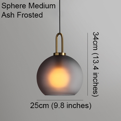 Yayoi Glass Globe Brass Fitting Pendant Light